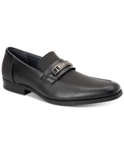 Calvin Klein Men's Jameson Soft Leather Loafers Men's Shoes In Black