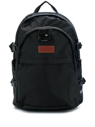 Yohji Yamamoto New Era Logo-embroidered Canvas Backpack In Black