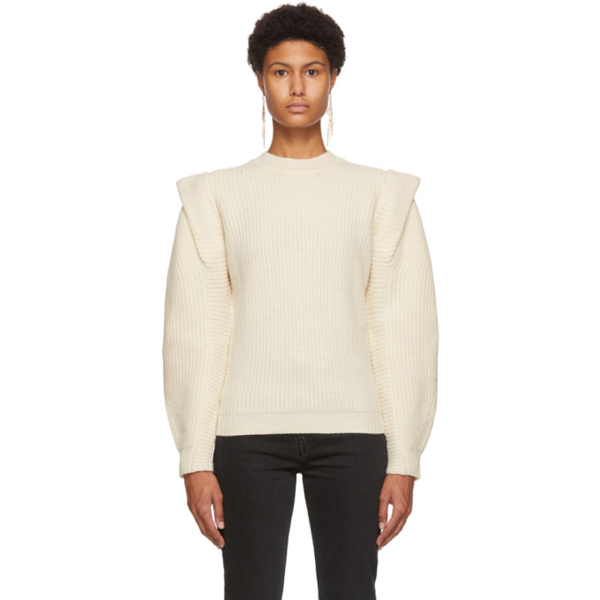Isabel Marant Layered Cashmere & Wool Sweater In Beige | ModeSens