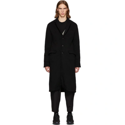 Undercover Single-breasted Midi Coat In Black