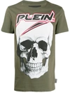 Philipp Plein Skull Print T-shirt In Green