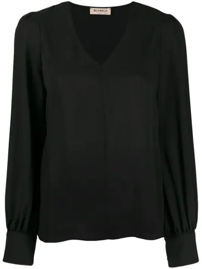 Blanca Chiffon Voile Blouse In Black