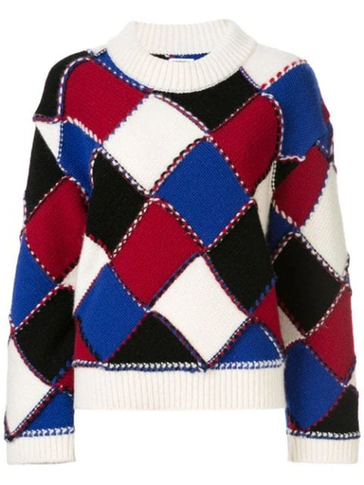 Coohem Modern Argyle Jumper In Multicolour