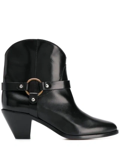 Francesco Russo Strap-embellished Ankle Boots In Black