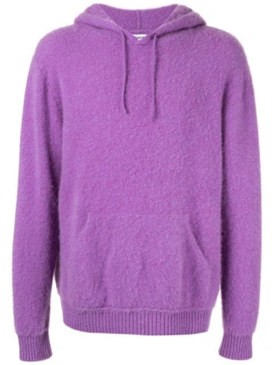 Coohem Knitted Pullover Hoodie In Purple