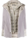 Herno Contrast Padded Jacket In 9408 Grey