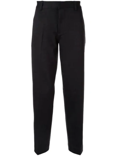 Emporio Armani Tapered Tailored Trousers In Black