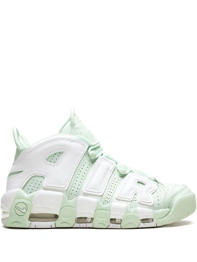 Nike Air More Uptempo Sneakers In Barely Green/white