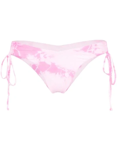 Frankie X Sofia Richie Reed Tie-dye Bikini Bottoms In Pink