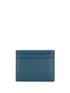 Emporio Armani Logo Embossed Card Holder In Blue