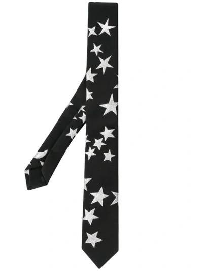 P.a.r.o.s.h. Adjustable Star-print Tie In Black