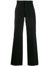 Raf Simons Flared Tailored Trousers In Black