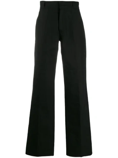 Raf Simons Flared Tailored Trousers In Black