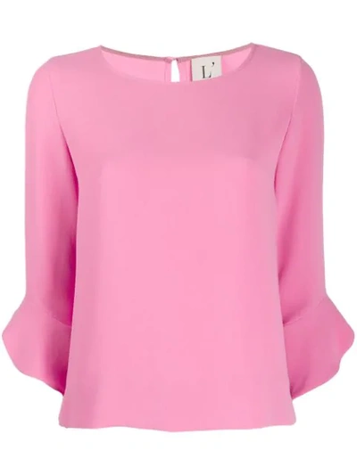 L'autre Chose Ruffle Cuff Blouse In Pink