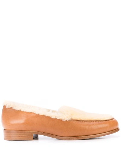 Tabitha Simmons Blakie Shearling Loafers In Brown