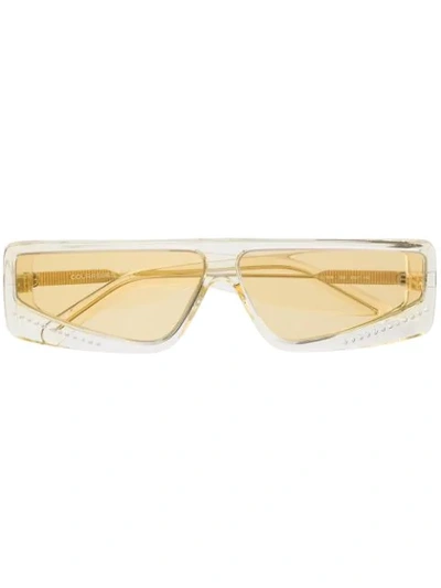 Courrèges Cat-eye Frame Tinted Sunglasses In Yellow
