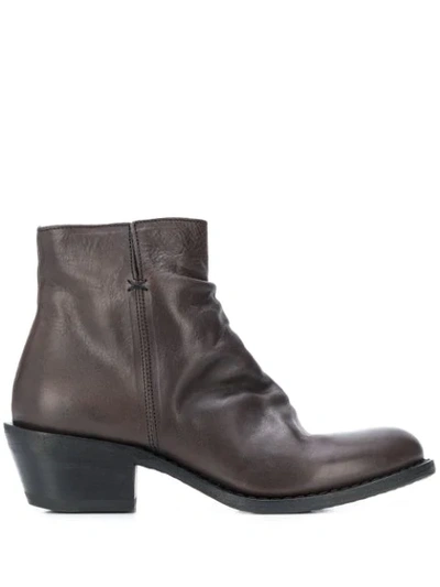 Fiorentini + Baker Leather Ankle Boots In Brown