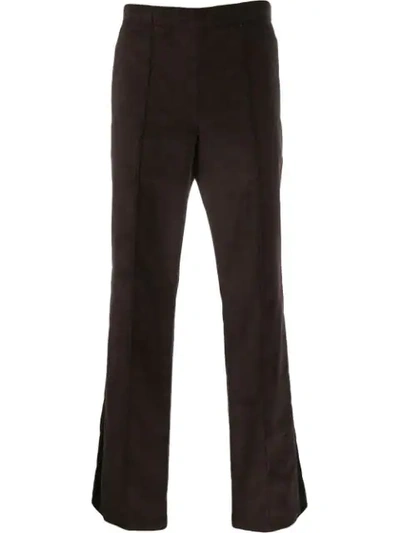 Maison Margiela Corduroy Piped Flared Trousers In Brown