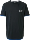 Ea7 Logo Print T-shirt In Blue