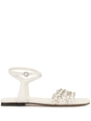 3.1 Phillip Lim Chain Embellished Sandals In Ivory