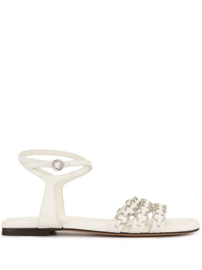 3.1 Phillip Lim Chain Embellished Sandals In White