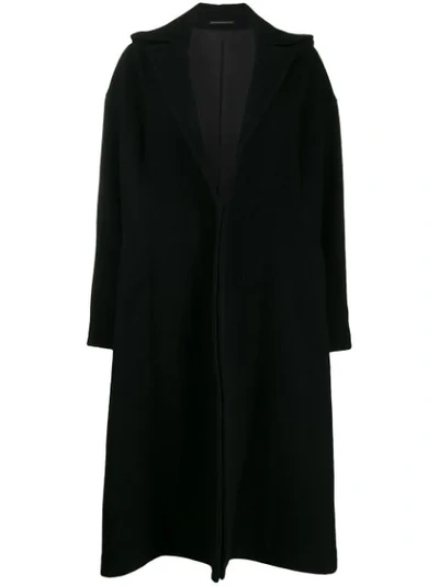 Yohji Yamamoto Pinched Swing Coat In Black