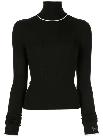 Barrie Roll Neck Sweater In Black