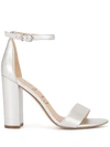 Sam Edelman Yaro Heeled Sandals In Silvery