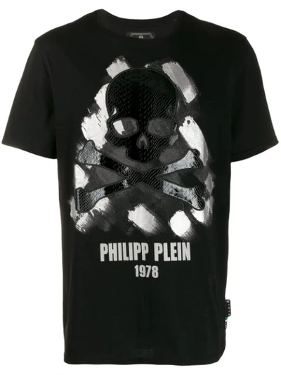 Philipp Plein Skull Patch T-shirt In Black