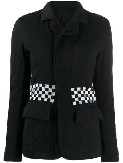 Haider Ackermann Checkered Waistband Jacket In Black