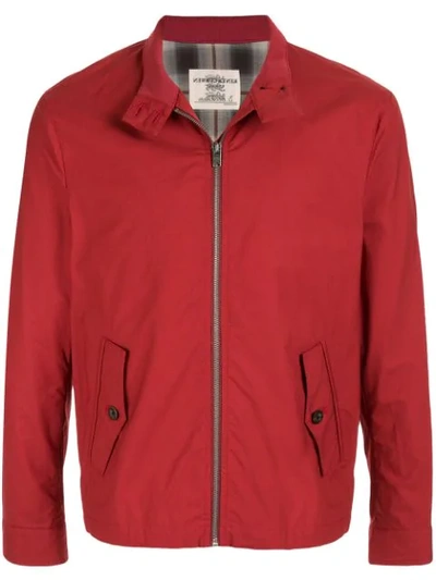 Kent & Curwen Zip-front Lightweight Jacket In Red