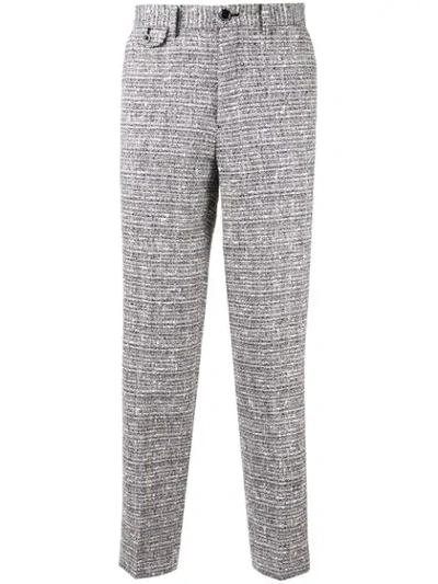 Education From Young Machines Bouclé Tweed Trousers In Grey