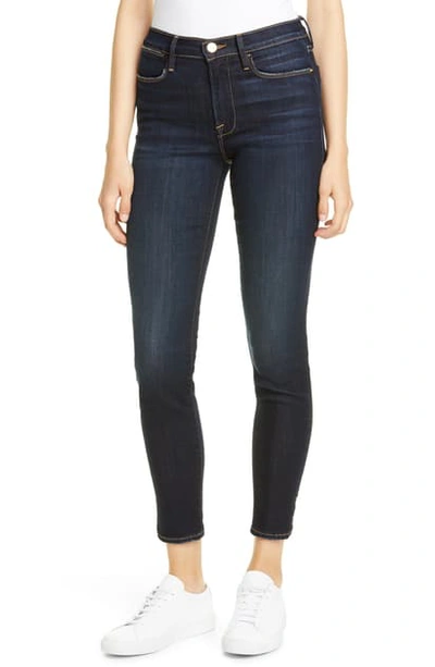 Frame Le High Skinny Outseam Slit Jeans In Copa In Copa