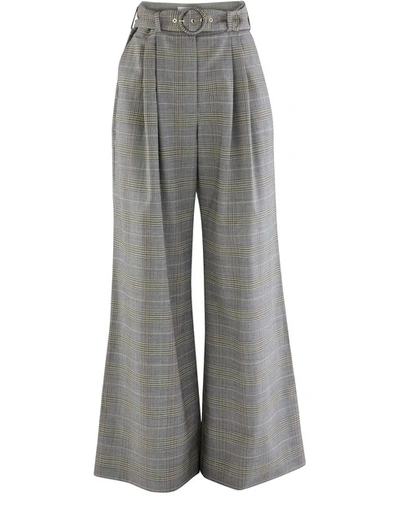 Zimmermann Espionage Trousers In Grey Check