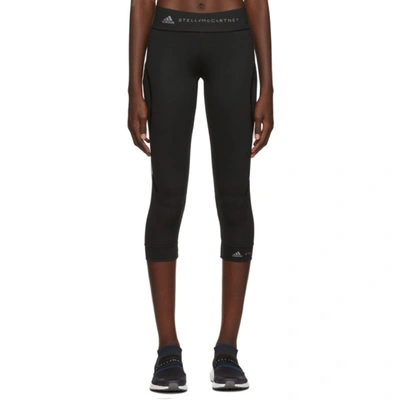 Adidas By Stella Mccartney + Parley For The Oceans Essentials Cropped Tech-jersey Leggings In Black
