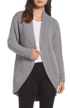 Ugg Fremont Fluffy Knit Open-front Cardigan In Grey