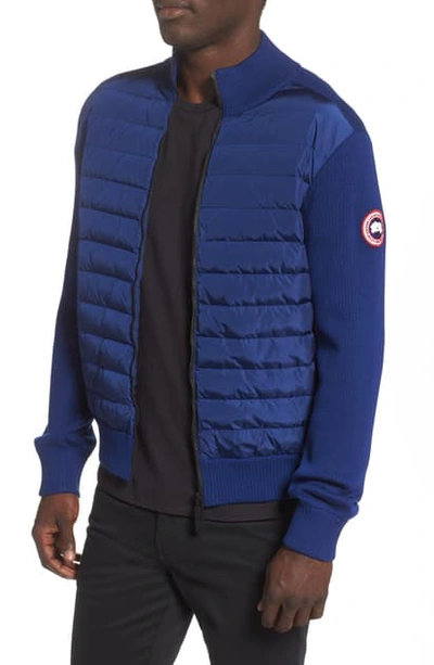 Canada Goose Men's Hybridge Knit-sleeve Puffer Jacket In Northern Night