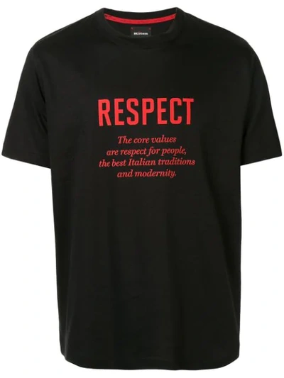 Kiton Slogan Print T-shirt In Black