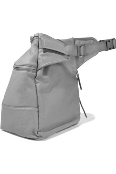 Rick Owens Woman Fertility Coated-cotton Belt Bag Stone In Gray