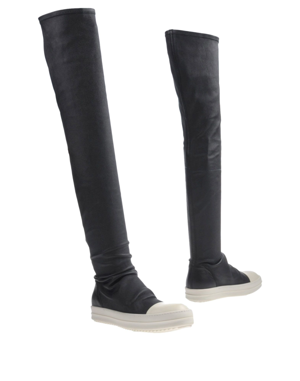 rick owens high knee sneakers