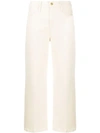 Frame Ali Wide Crop Jeans In Winter White