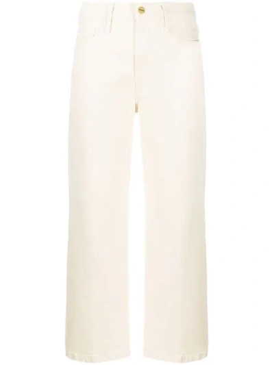 Frame Ali Wide Crop Jeans In Winter White