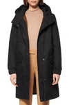 Andrew Marc Wharton Reversible Parka & Faux Fur Coat In Black