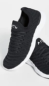 Apl Athletic Propulsion Labs Techloom Wave Two-way Running Sneakers In Black/white