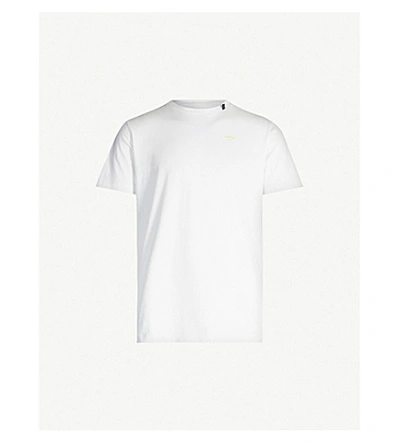 Off-white Logo-print Cotton-jersey T-shirt In White