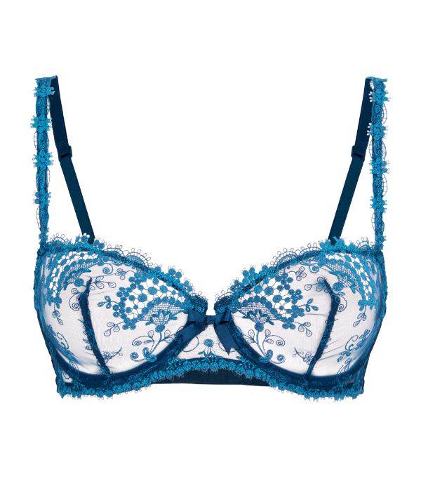 Simone Perele Wish Stretch-tulle And Lace Underwired Half-cup Bra In ...