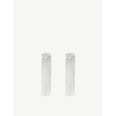 Anissa Kermiche Grand Fil D'argent Sterling Silver-plated Brass Earrings