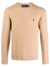 Polo Ralph Lauren Men's Cashmere Wool Blend Cable-knit Sweater In Brown