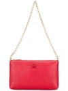 Dolce & Gabbana Metal Plate Shoulder Bag In Rosso