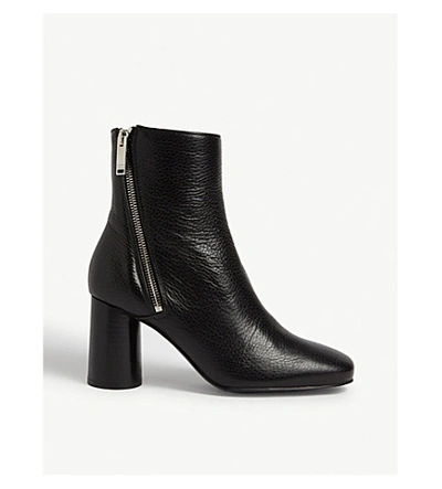 Claudie Pierlot Leather Avril Boots In Velvet